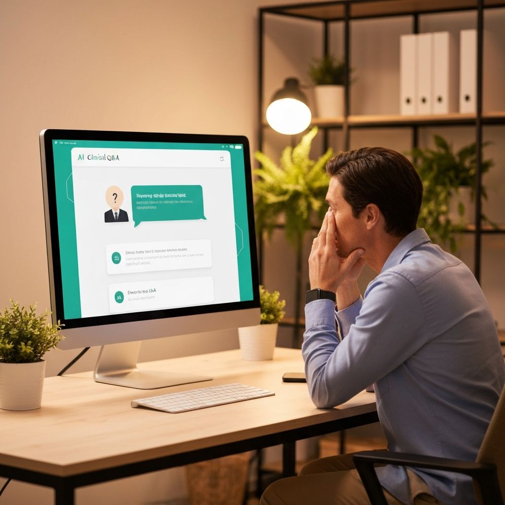 A healthcare professional using RecovrFlow's Clinical Knowledge Assistant to query patient data