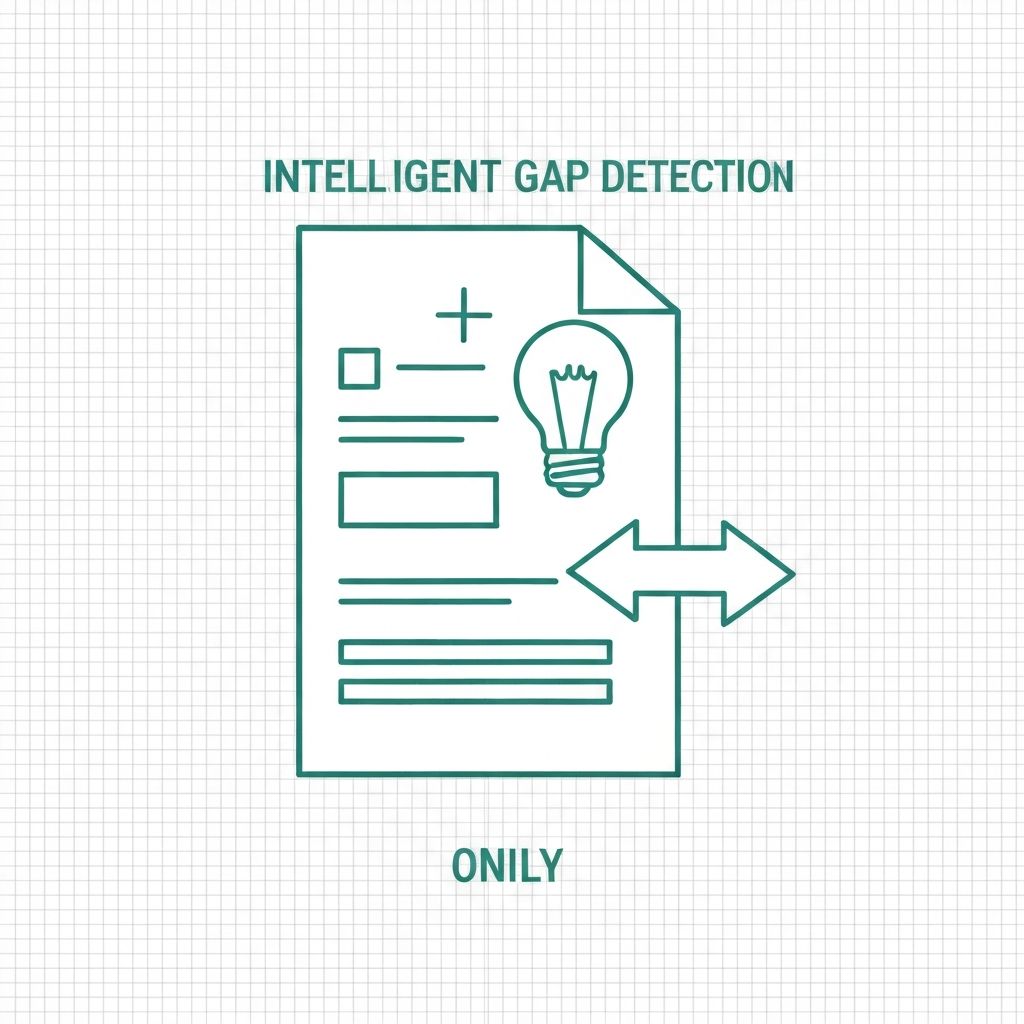 AI suggesting paragraph addition to transform red warning flag into green checkmark
